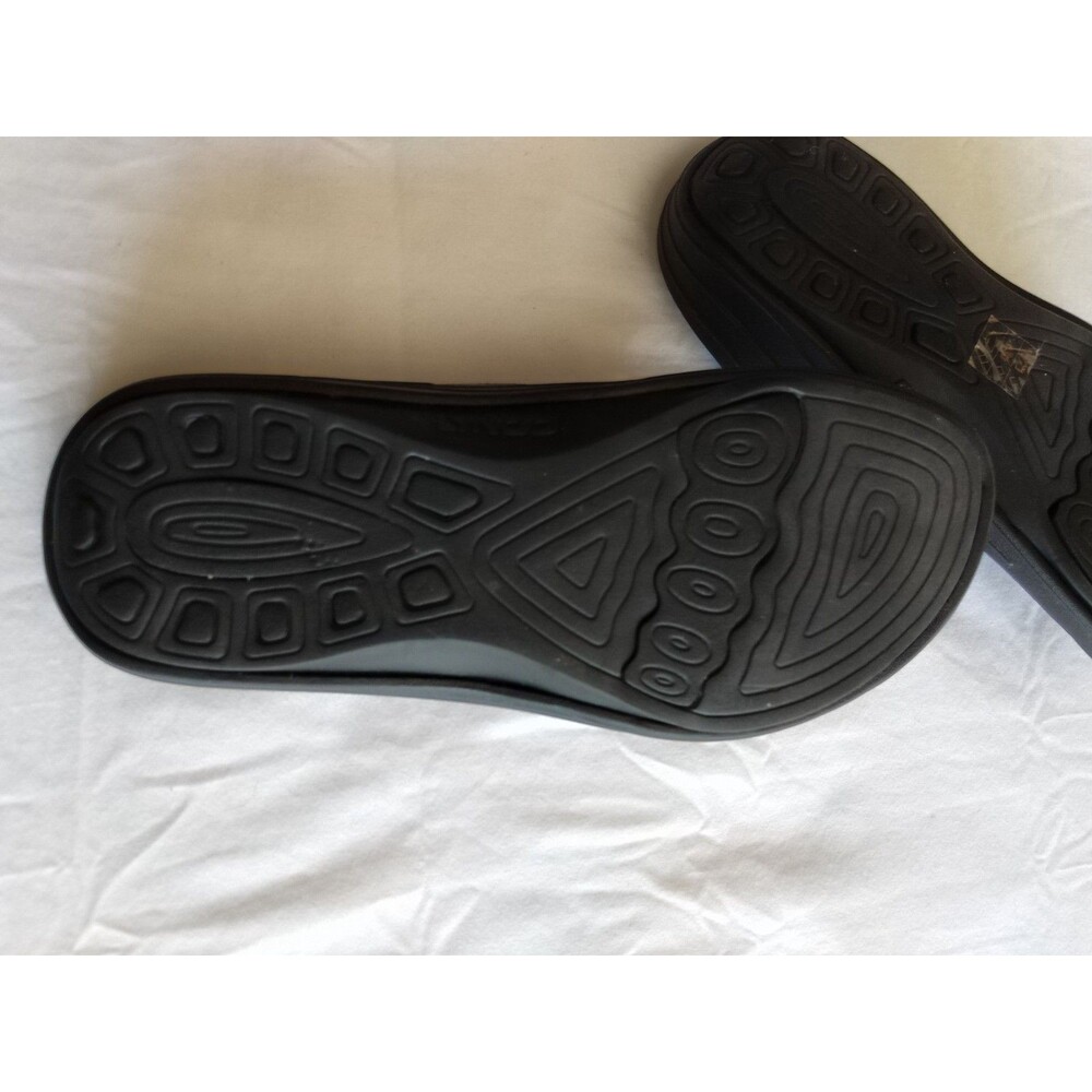 Aetrex BLACK Lynco Orthotic Flip Flop US 6 Glitter Sandals Fiji Sparkle - Picture 8 of 13